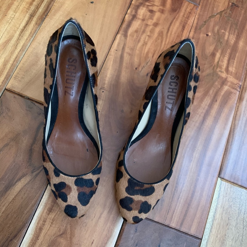 SCHUTZ cheetah heels